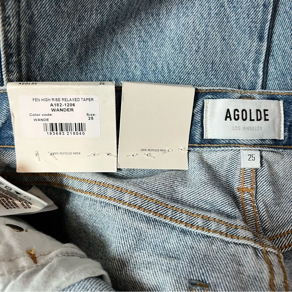 AGOLDE Fen High Rise Relaxed Taper Jeans, Color Wander, Size 25, NWT - Image 11
