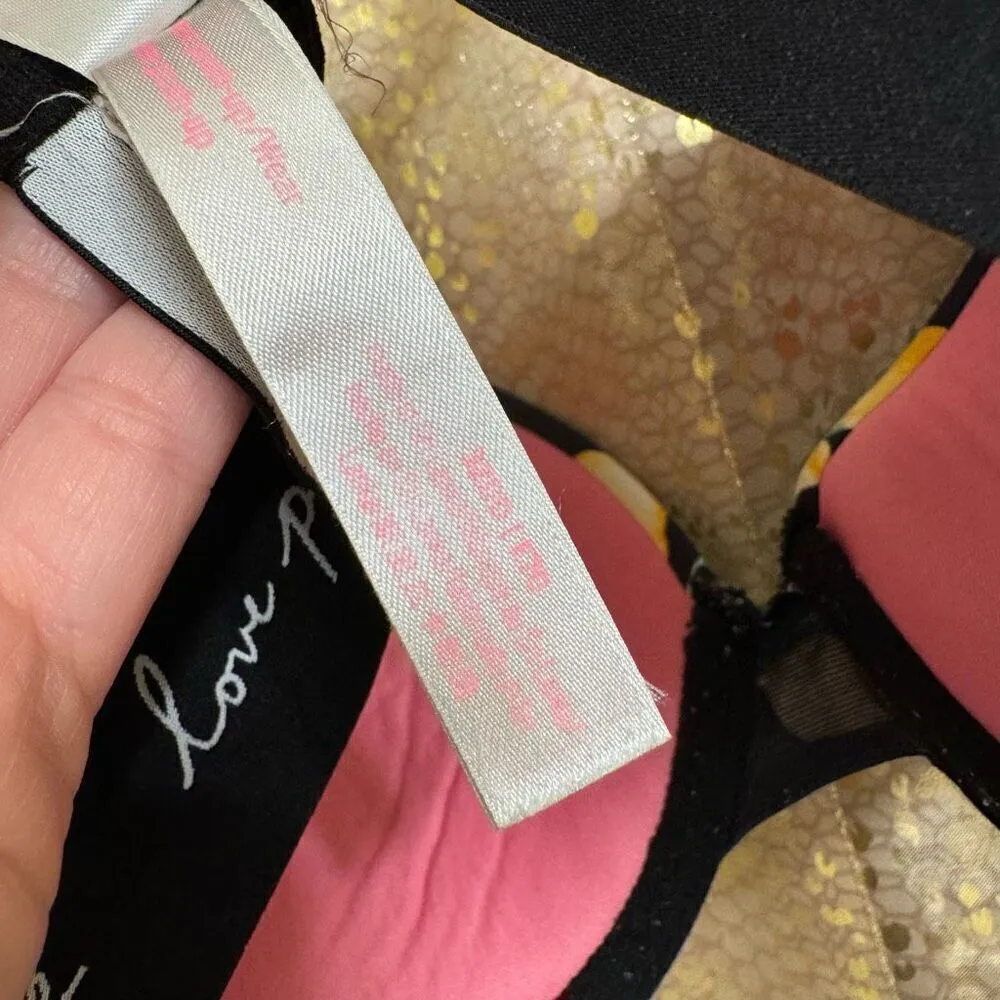 PINK Victorias Secret Black Lemon Print Wear Everywhere Push Up Bra 32DD - Image 6