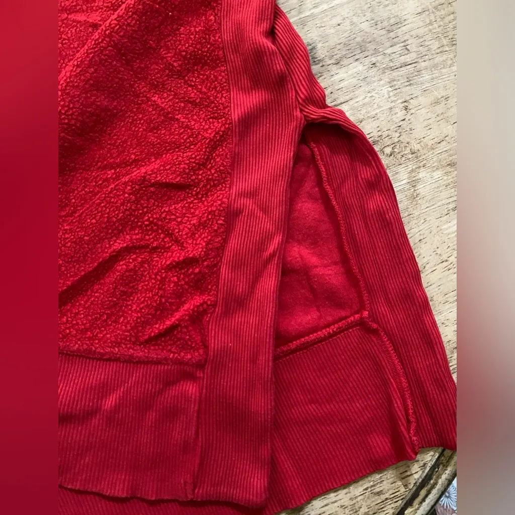 Aerie Women’s Sz L Red A Little Naughty‎ Cozy Good Vibes Oversized Sweatshirt - Image 10