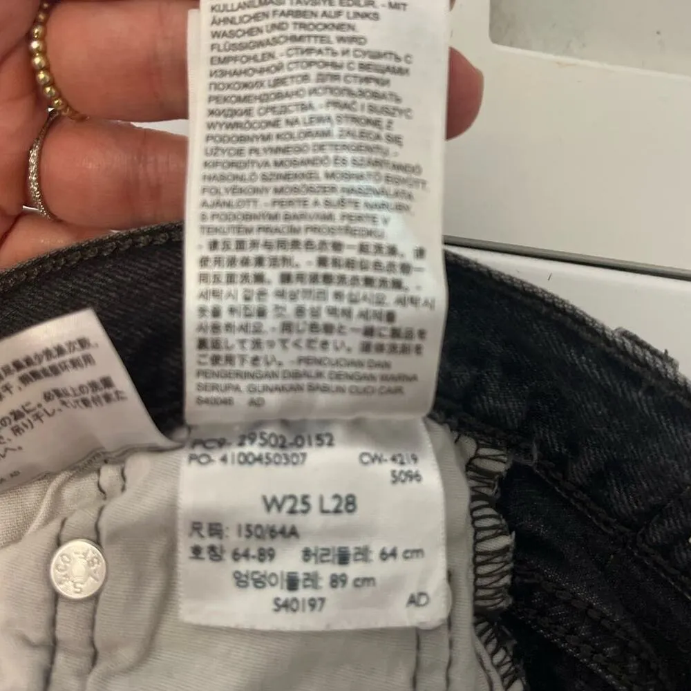 Levi’s 501 Women's Skinny Distressed Black Jeans from Urban Outfitters sz. 25 - Image 7