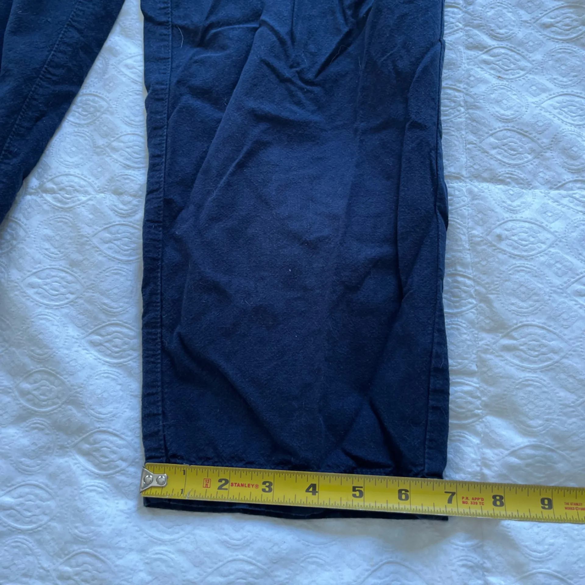 Uniqlo Cotton Navy Blue Pants - Image 3