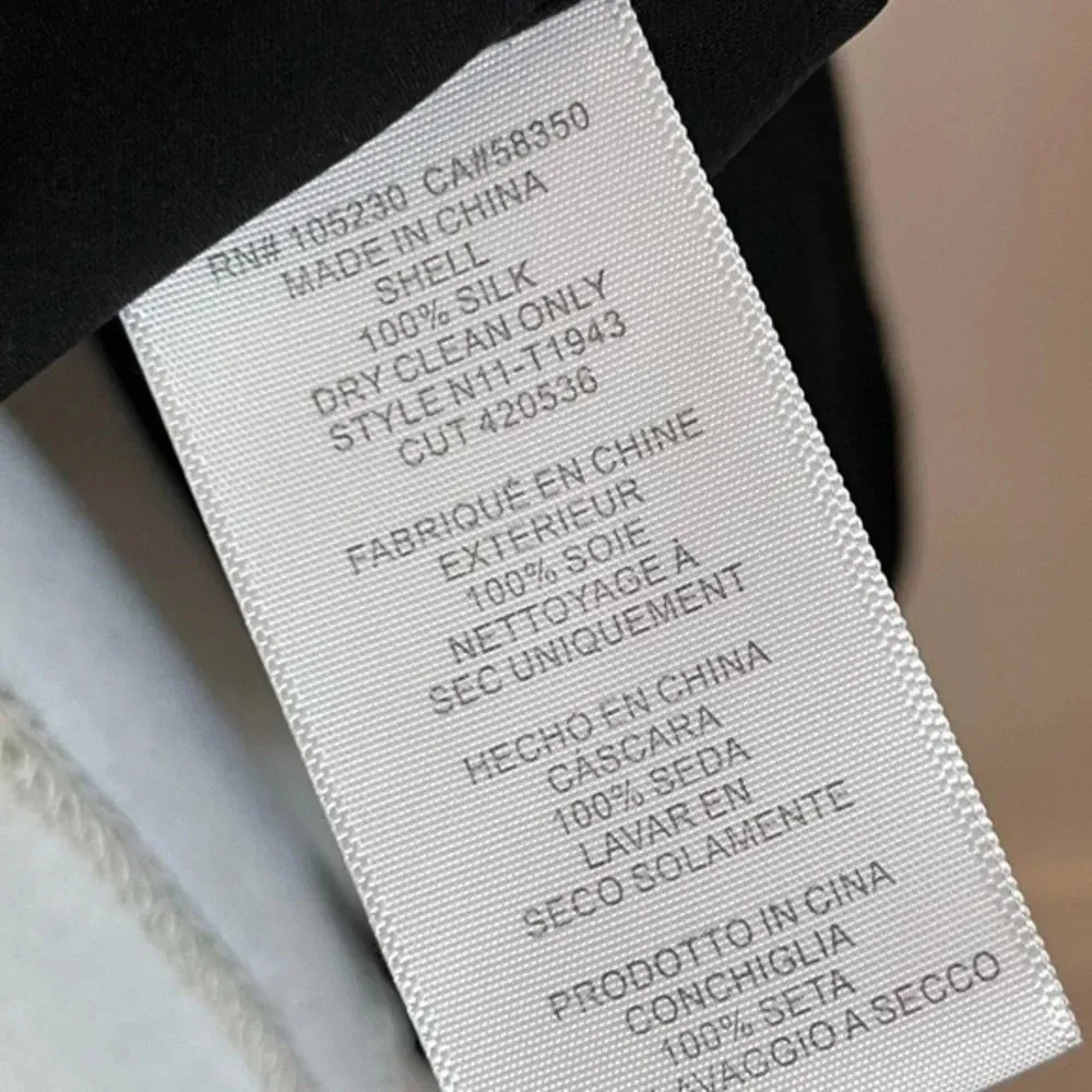 Joie • Black Long Sleeve Split V Tie Neck 100% Silk Odelette Blouse - Image 6