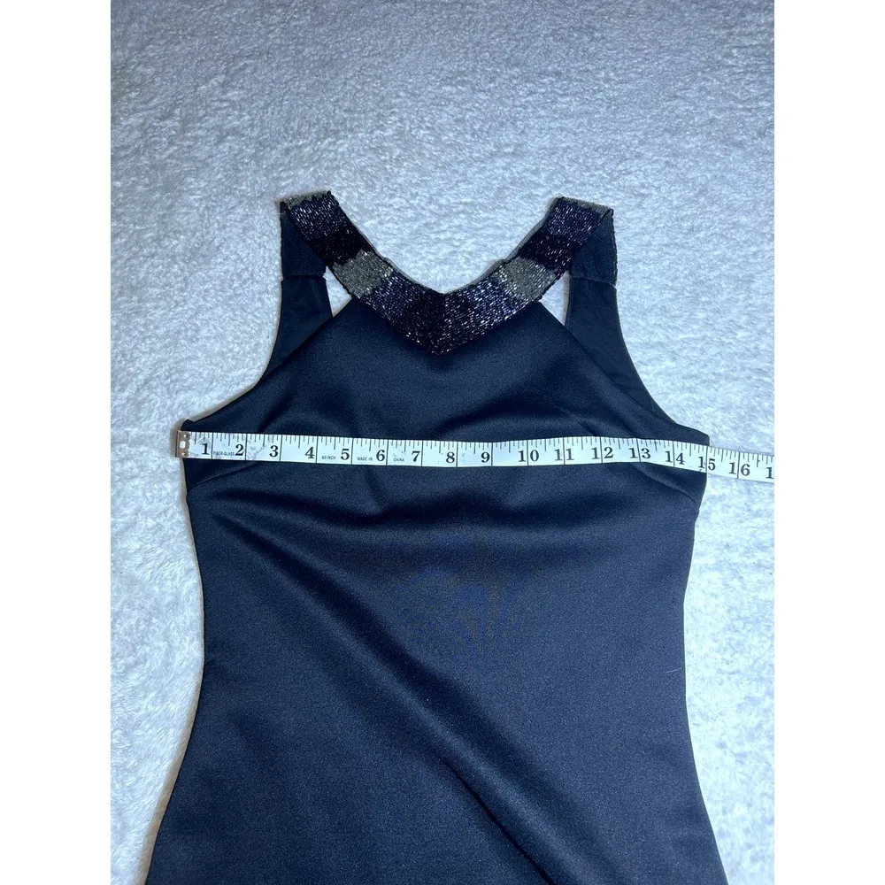 Dress The Population Black Elegant Mini‎ Dress With Strap Details - Image 5