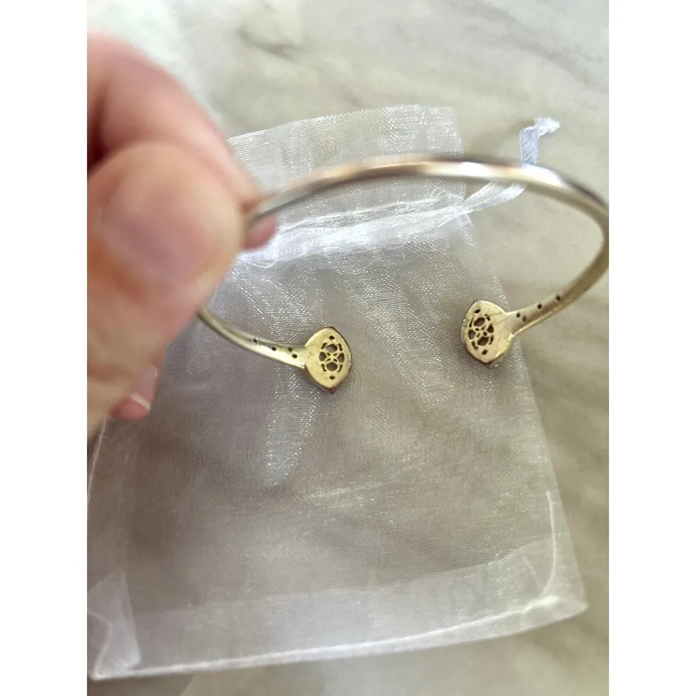 Kendra Scott Pink Stone & Clear Rhinestone Silver Bangle - Image 6