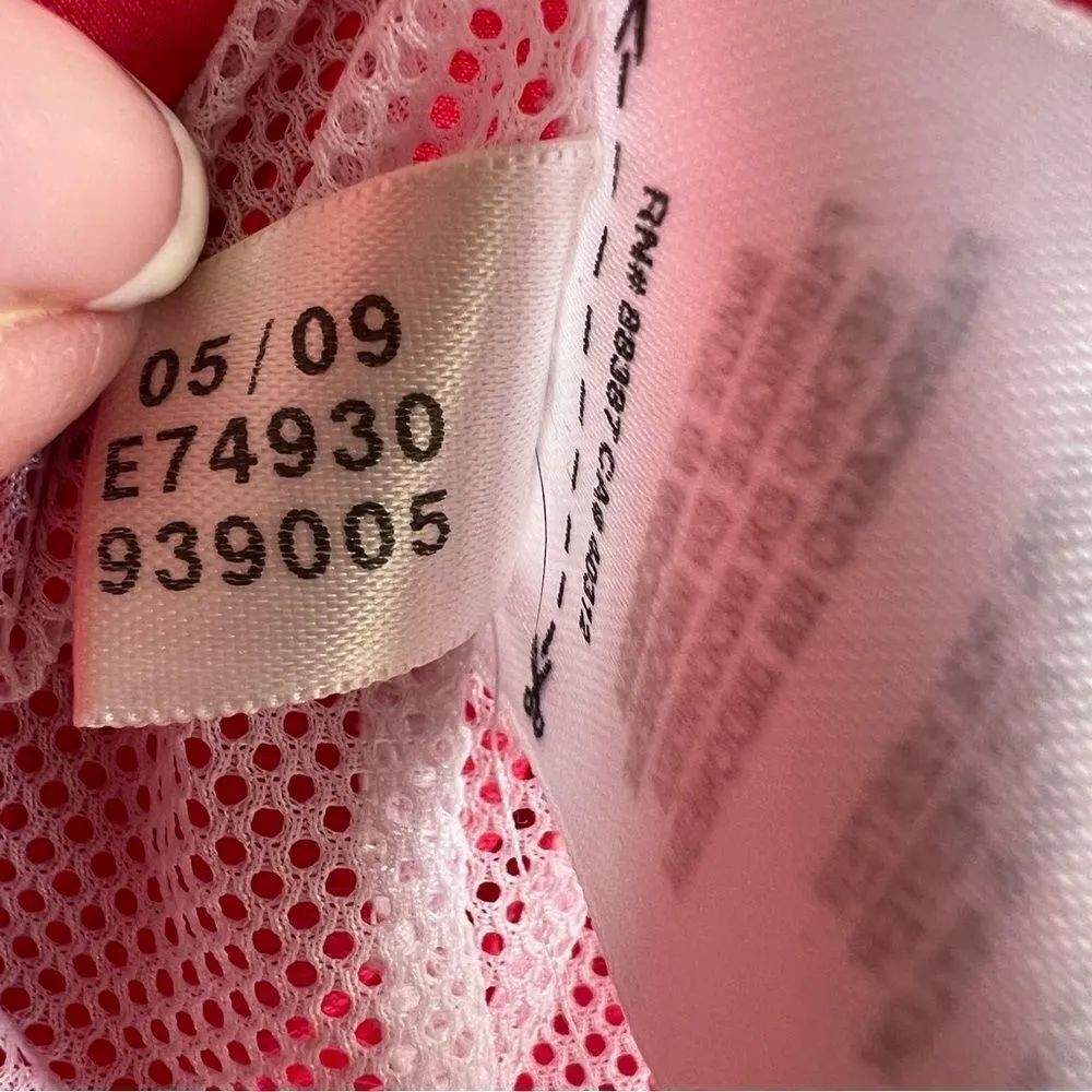 Adidas Windbreaker Jacket Hot Pink Red Athletic Coat Size Large - Image 9
