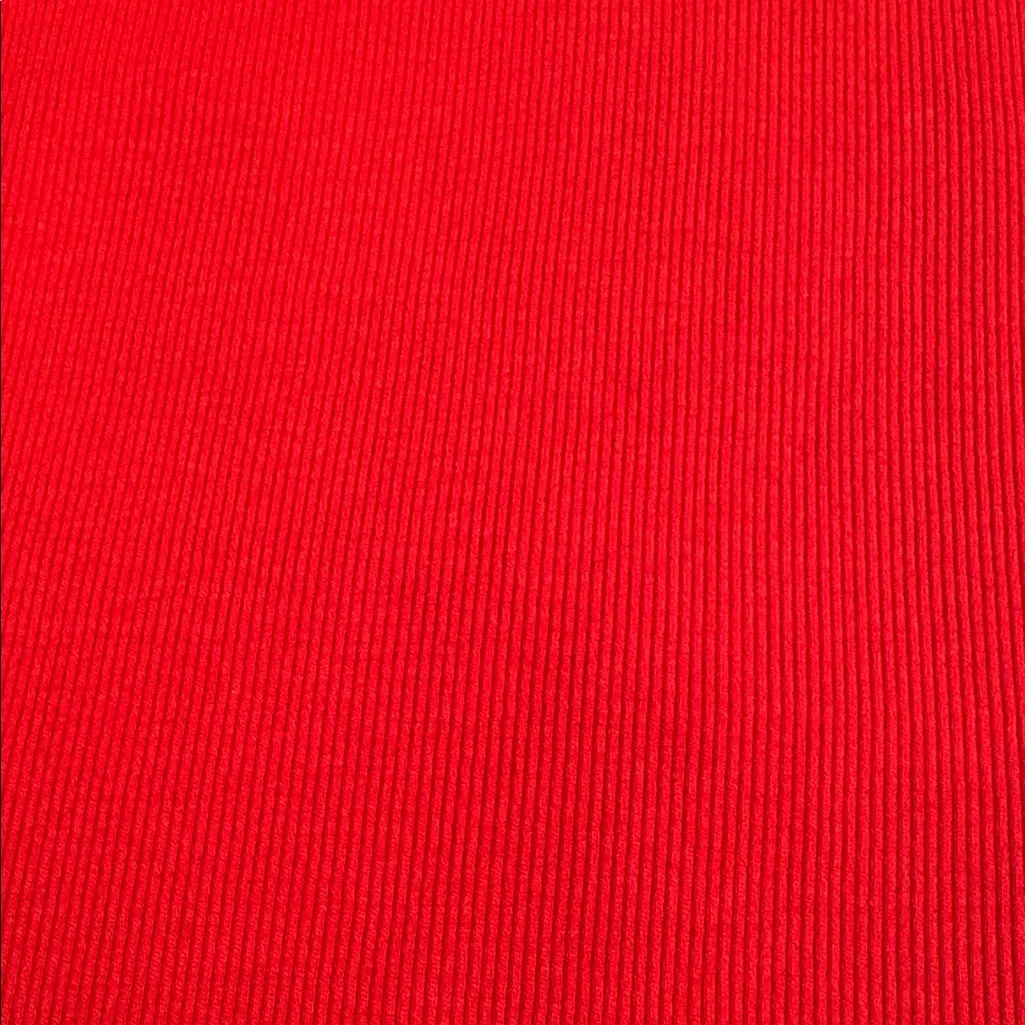 Madewell women’s Cotton Ribbed Scoopneck Tee stretchy red Size XS NWT - Image 6