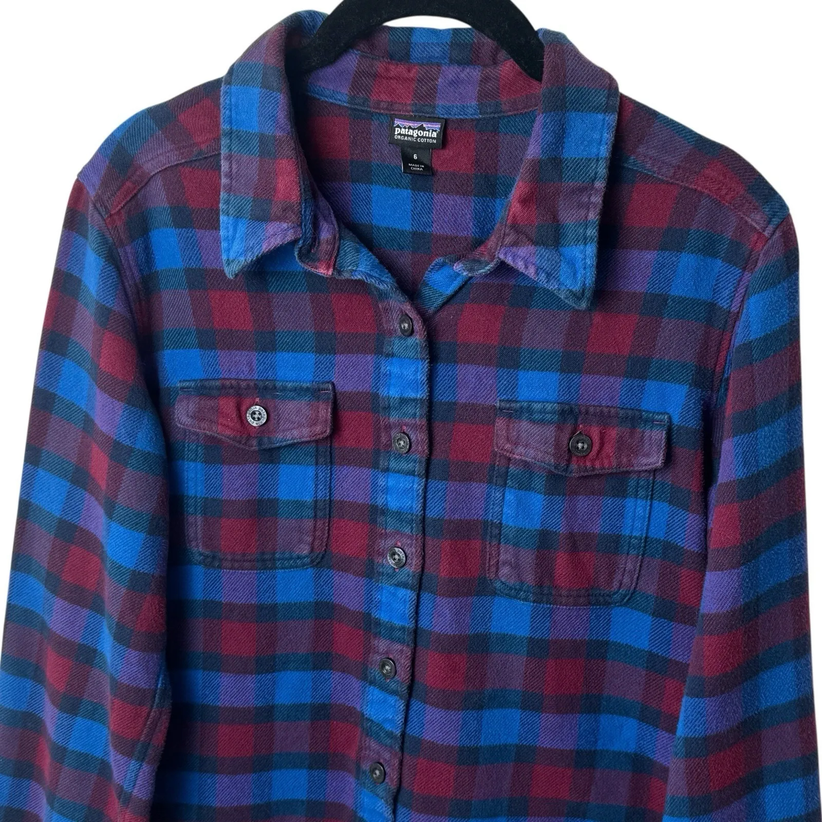 Patagonia Fjord Flannel Shirt 100% Organic Cotton Camping Outdoors Holiday 6 - Image 3