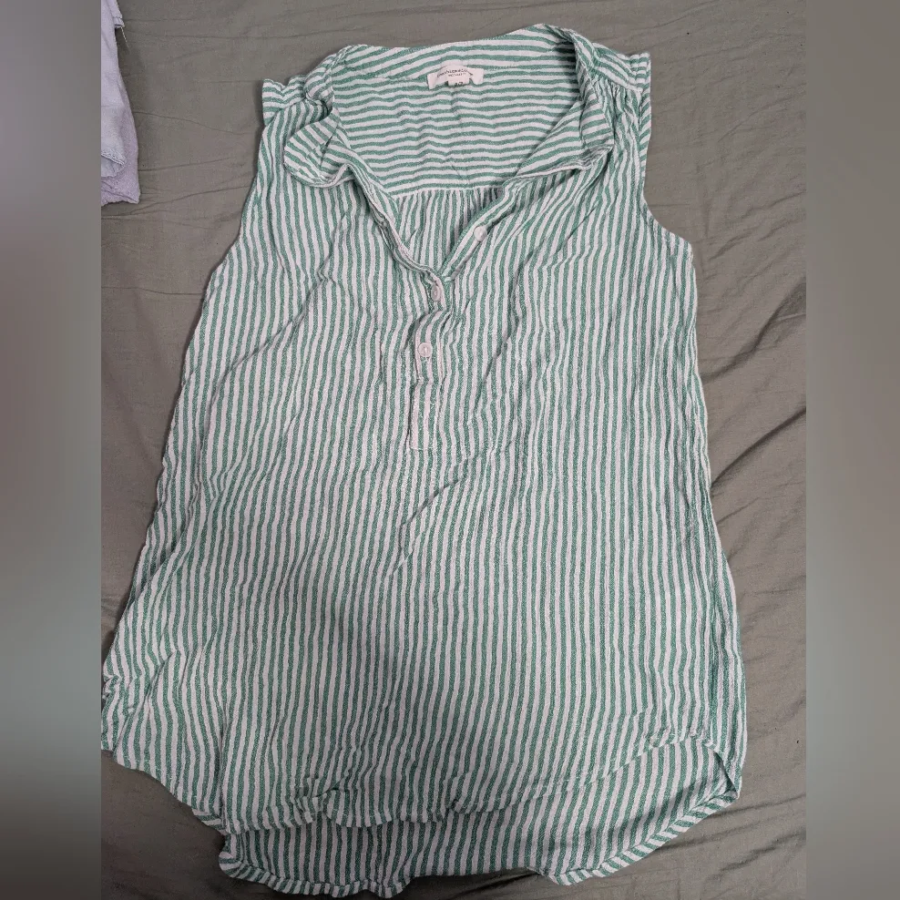 BeachLunchLounge Lot Of 3 Women's Sleeveless Blouses Small Blue/Green - Image 6