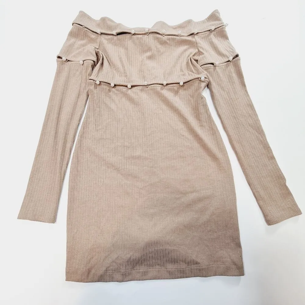 h:ours Delhia Mini Dress in Camel Medium - Image 3