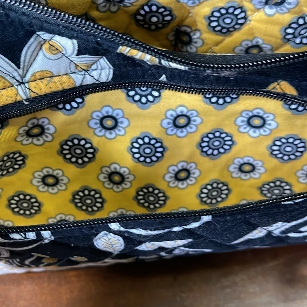 Vera Bradley Yellow Bird retired pattern purse 11in wide 6 1/2 tall - Image 11