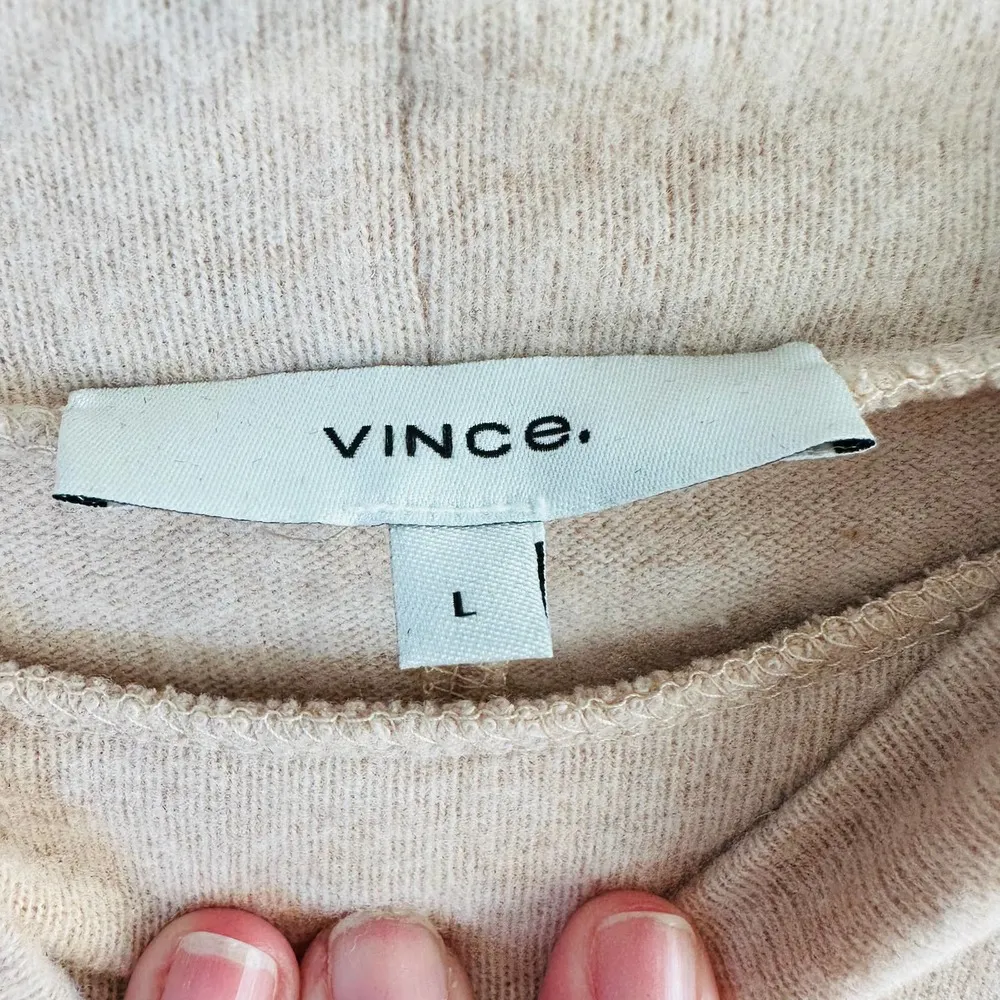 Vince Belted Cotton-blend Midi Turtleneck Sweater Dress In Neutral - Image 4