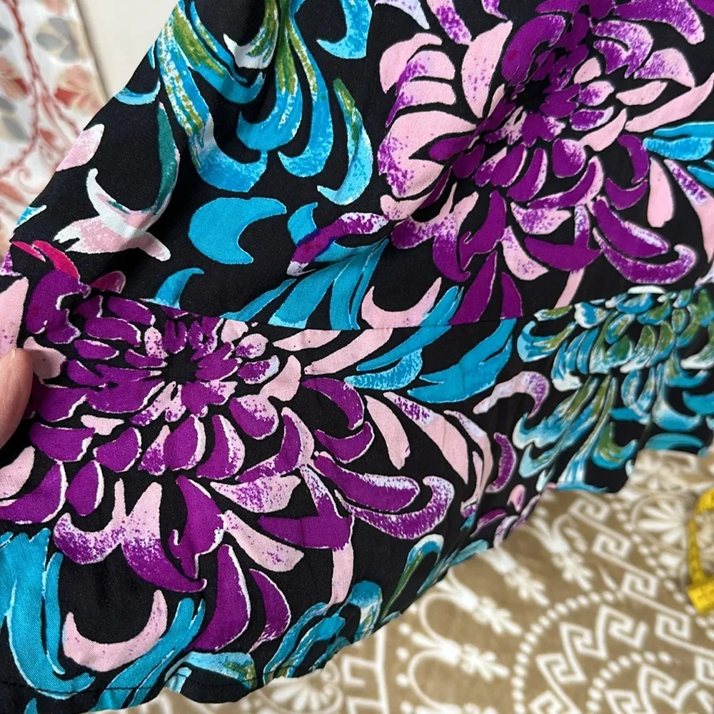 NWT Nicole Miller Floral Colorful sleeveless Dress Size 12 - Image 4