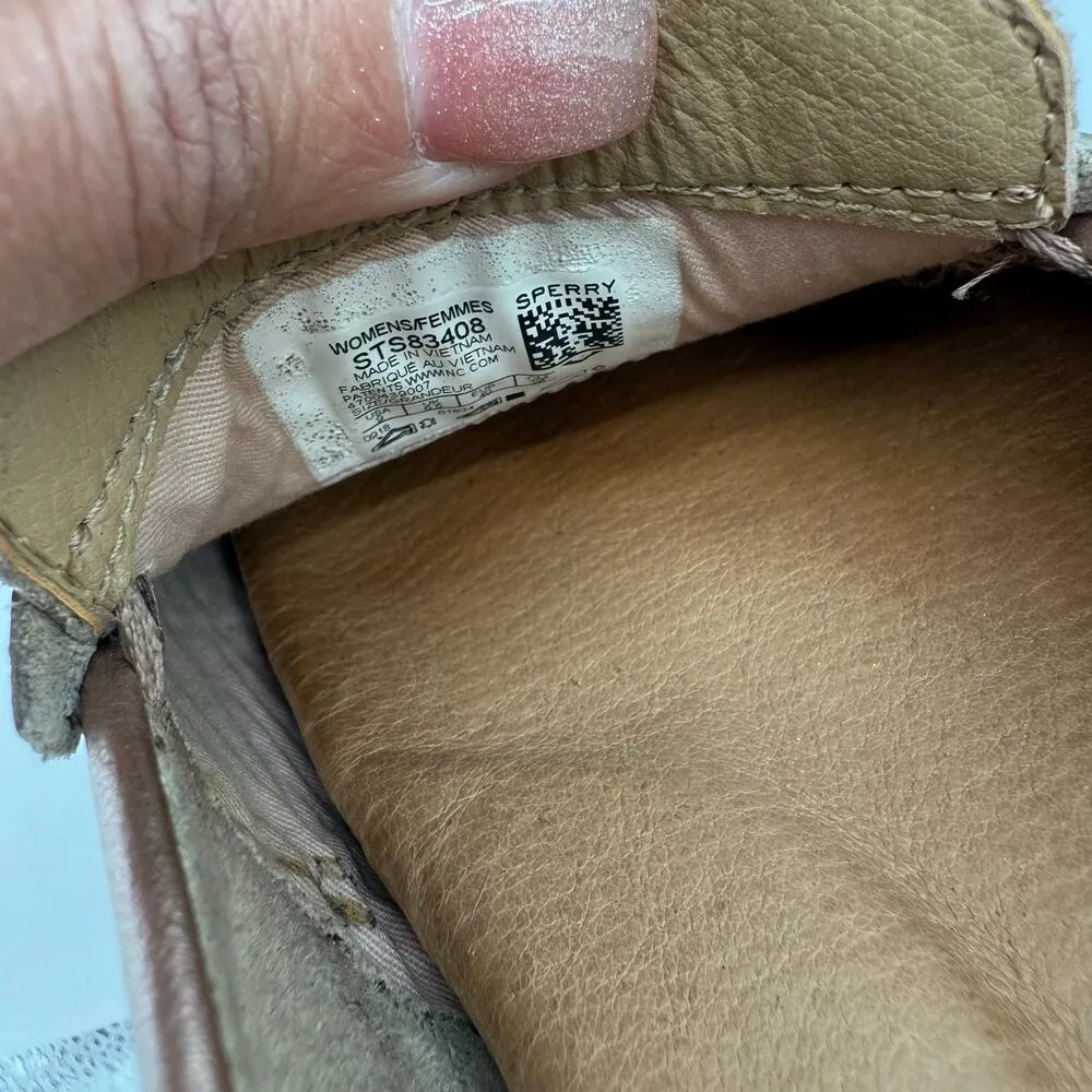 Sperry Seaport Penny Loafers Rose Gold Chrome Flats Leather Girly Boat Shoes 9 - Image 4