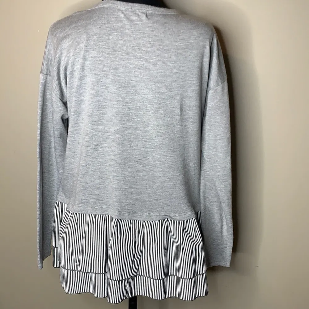 Ginger G stripped layered ruffle long sleeve Top - Image 5