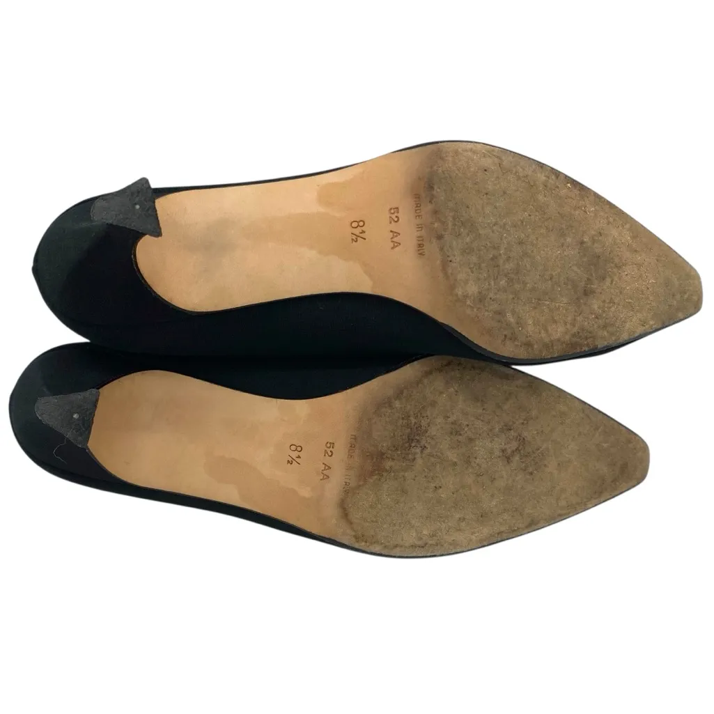 Vintage Via Spiga Fabric Upper Classic Block Heel Pointy Toe Heels Black Size 8.5 - Image 7