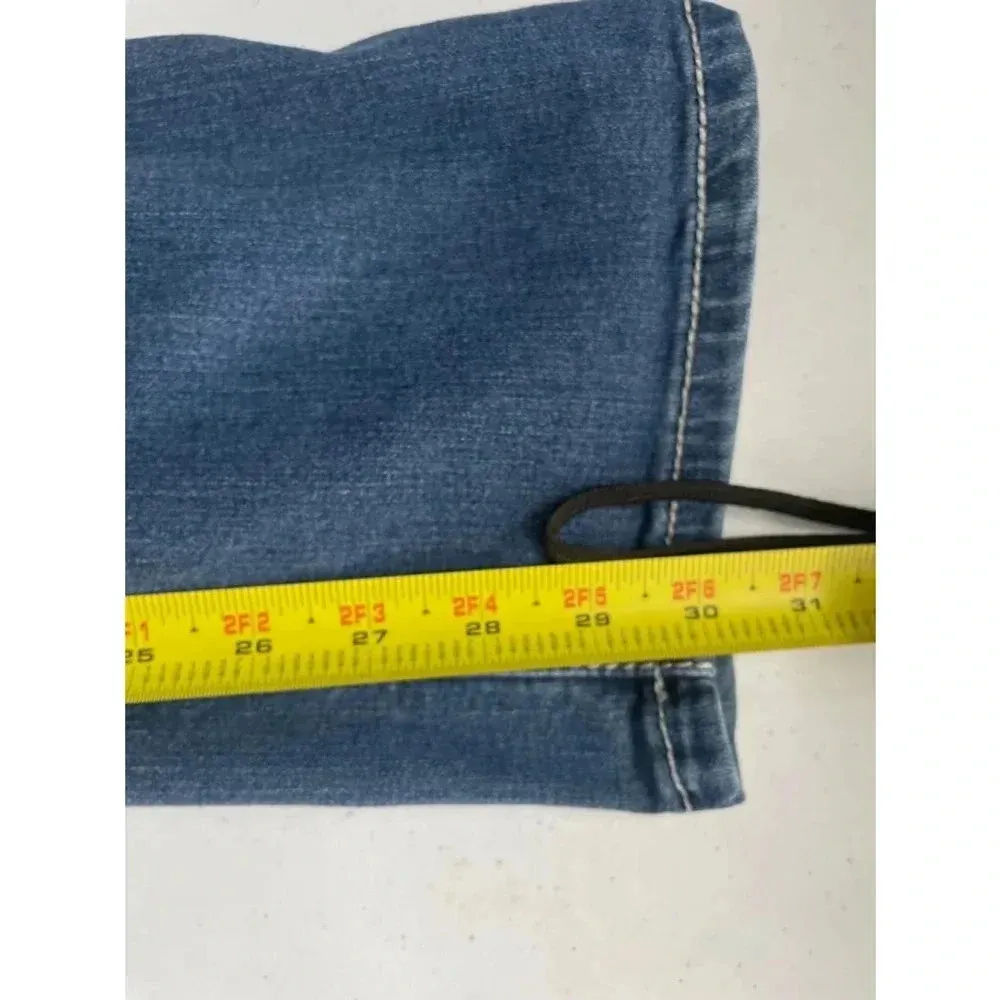 Women's Earl Jeans Barely Boot Bling Y2K Bootcut Jeans Size 10 Blue GUC! 0122 Blue - Image 9