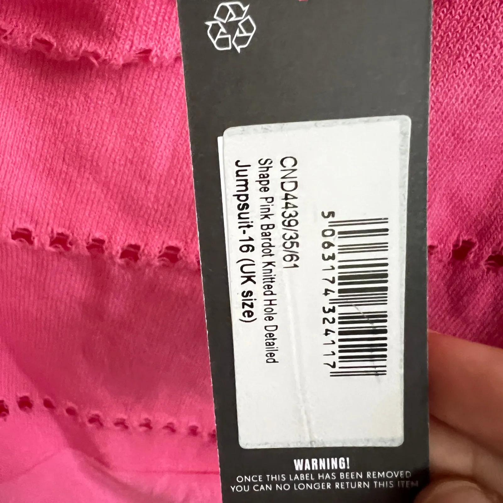 Pretty Little Thing Pink Shape Jumpsuit Baddie Festival Rave‎ Y2K Glam Sz 12 - Image 5