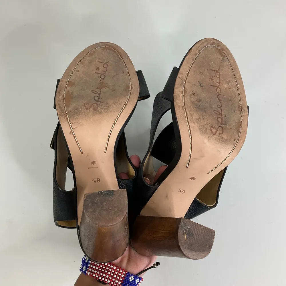 Splendid Black Ankle Strap Block Heel Sandals Size 6.5 - Image 6