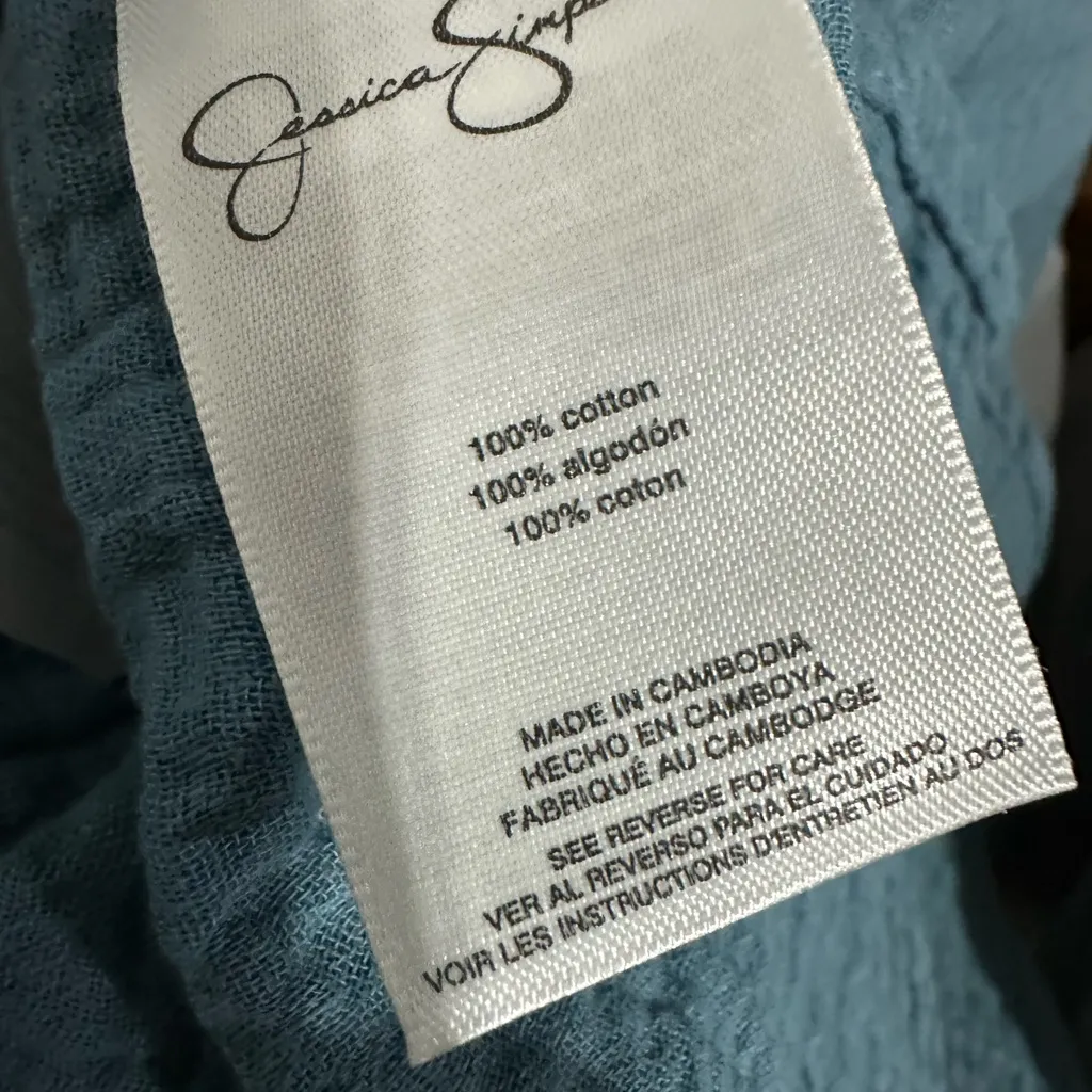 New Jessica Simpson Teal Short Sleeve Shirt - Image 8