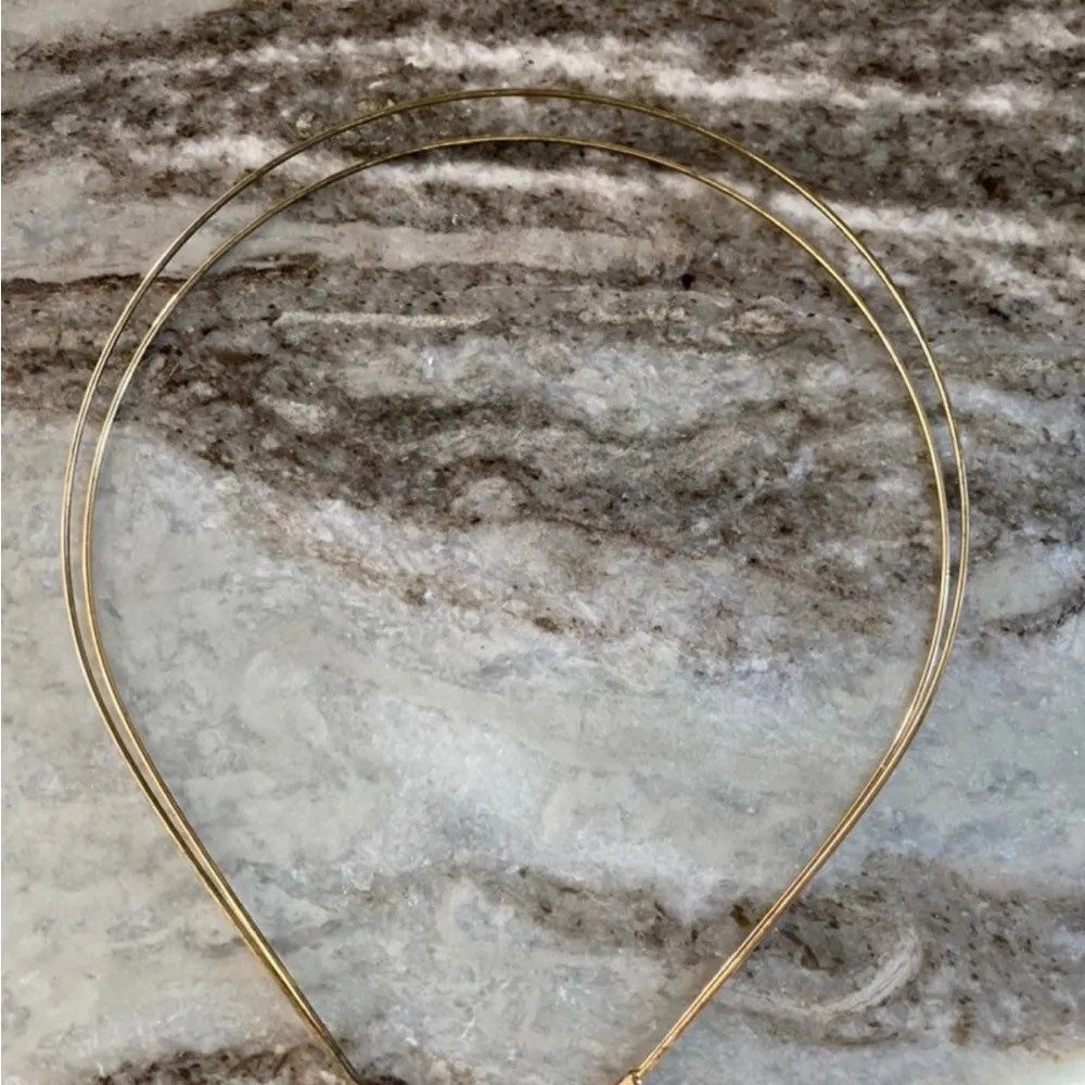 Thin gold double wire headband - Image 6