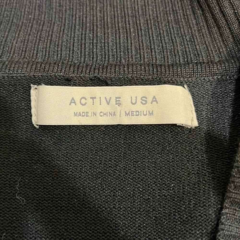 Active USA long sleeve black open front sweater - Image 4