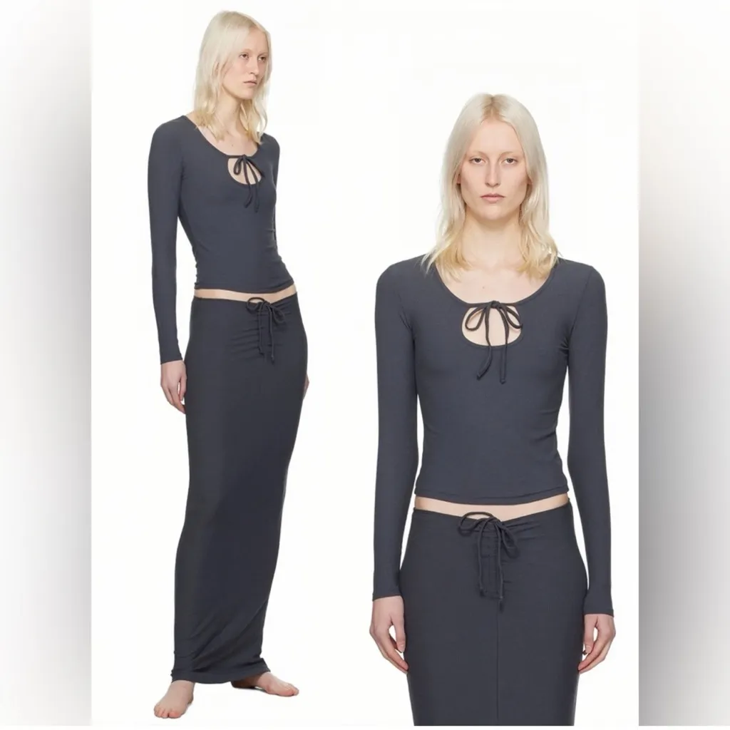 SKIMS Gray Soft Skirt - Image 2