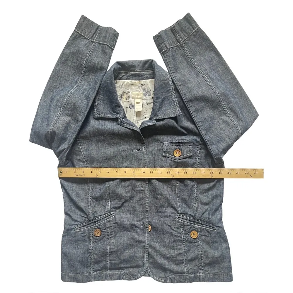 J. Jill Blue Jean Jacket with Relaxed Fit Size M - Image 2