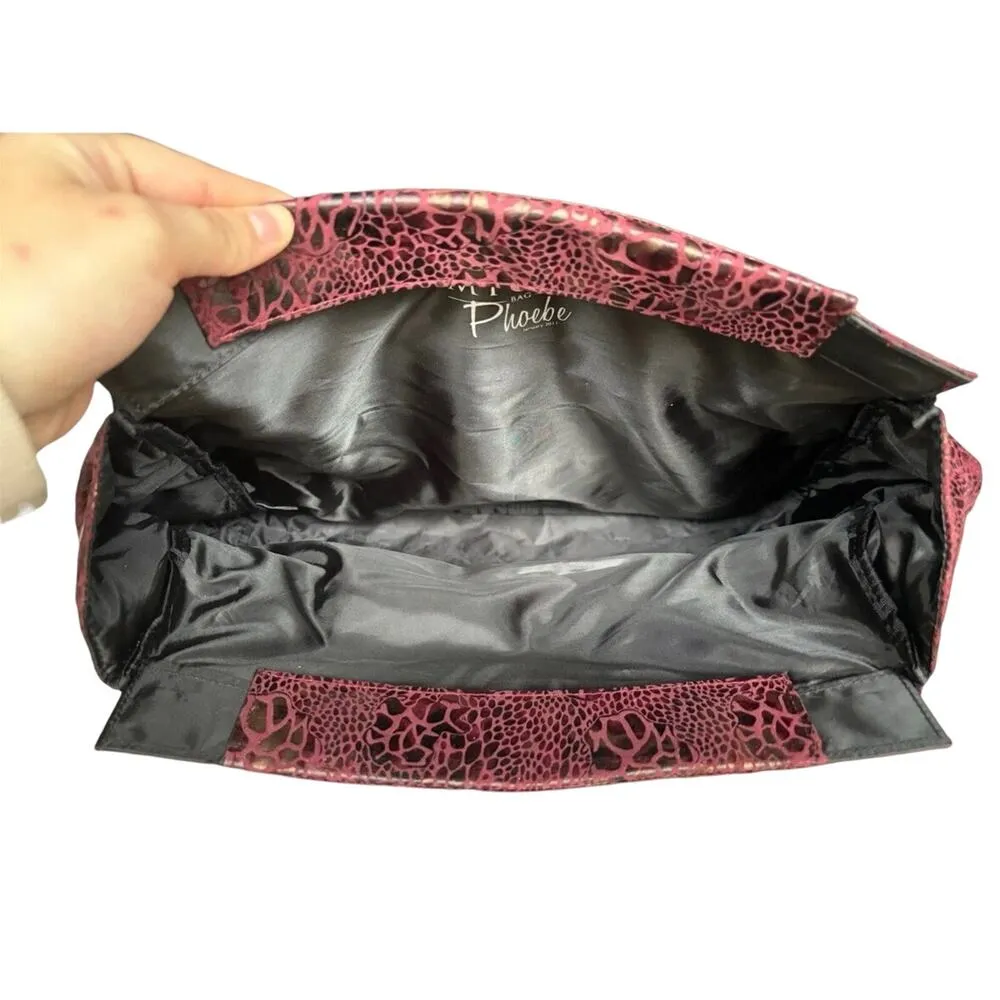 Miche Bag Phoebe Shell January 2011 Faux Leather Metallic Red Reptile Print - Image 5