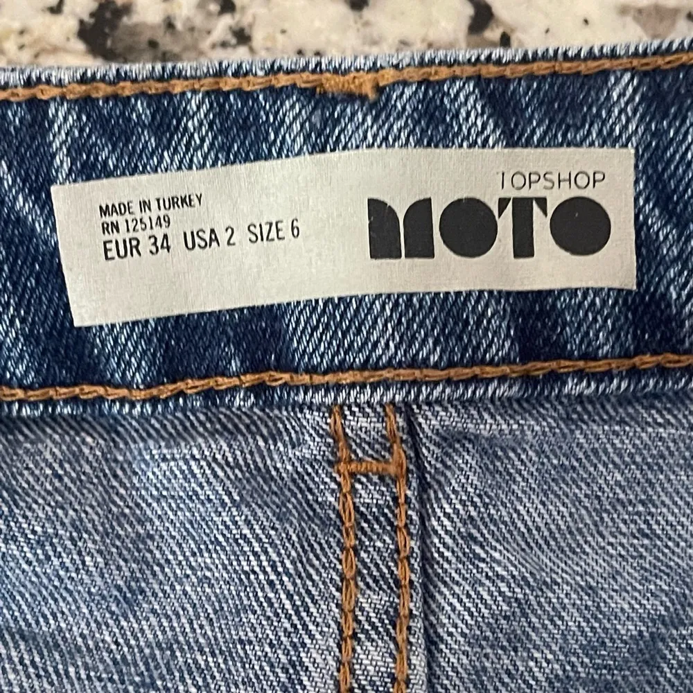 Moto by Top shop moto denim going out concert Nordstrom jean skirt  Eup 34 USA 2 - Image 4