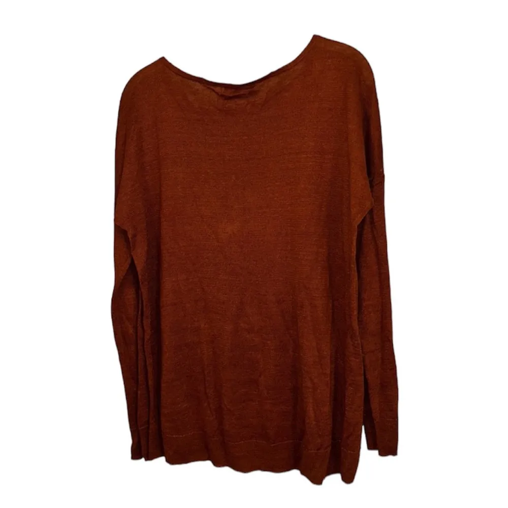 JCrew Orange Auburn Sweater Top Women’s Size Medium Long Sleeve with Pocket!! - Image 5