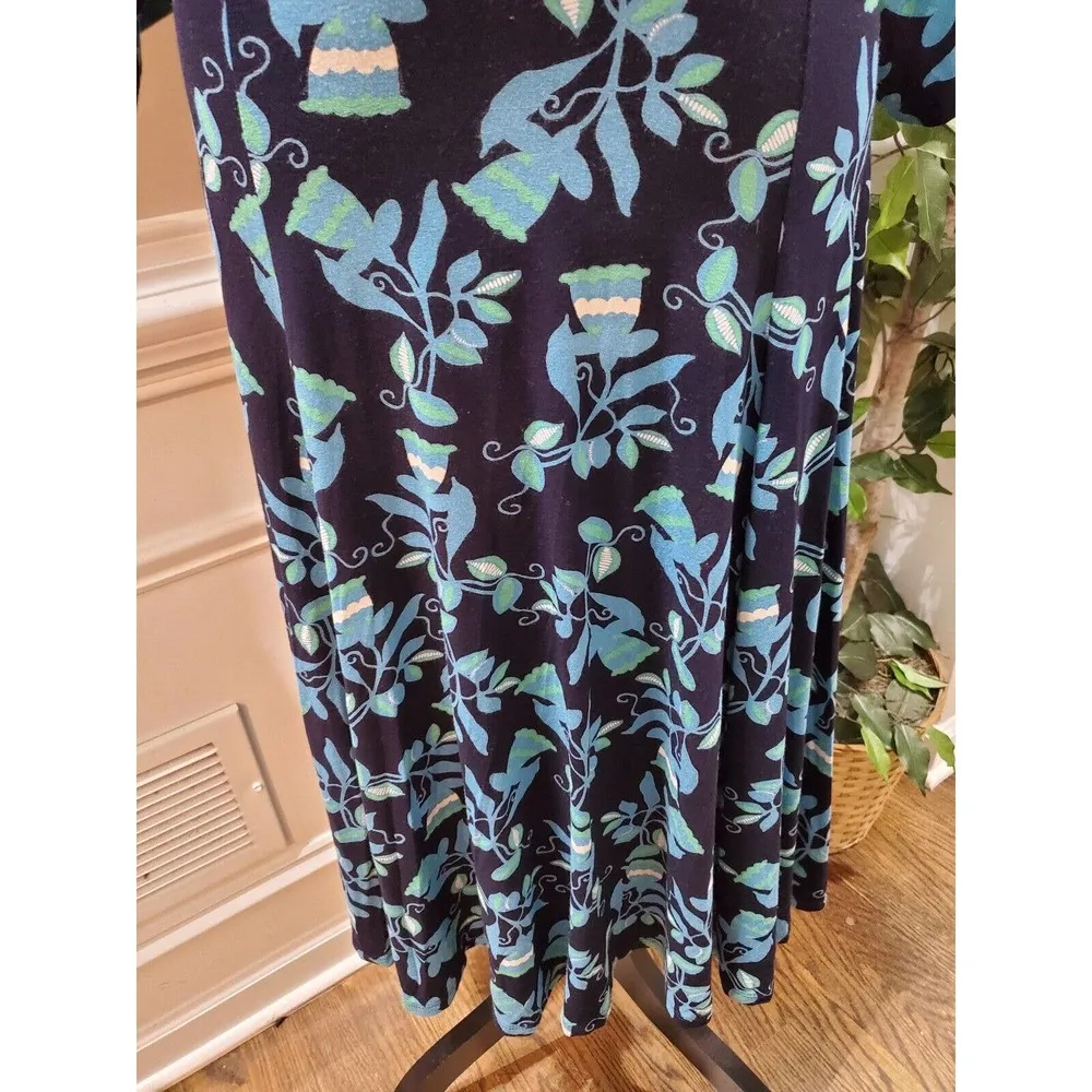 Blue Women's Floral Polyester V - Image 4