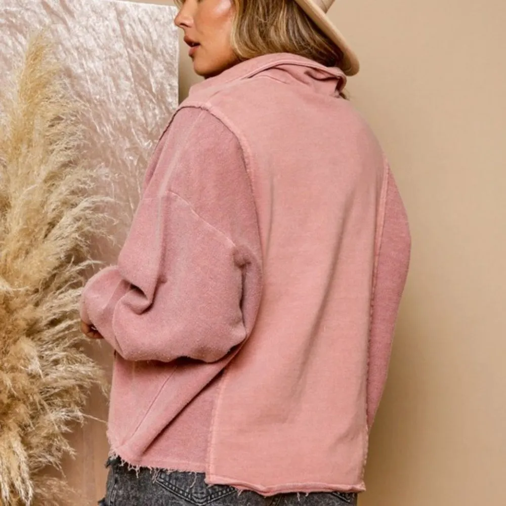 KAMI CONTRAST COLLARD KNIT TOP - Image 74