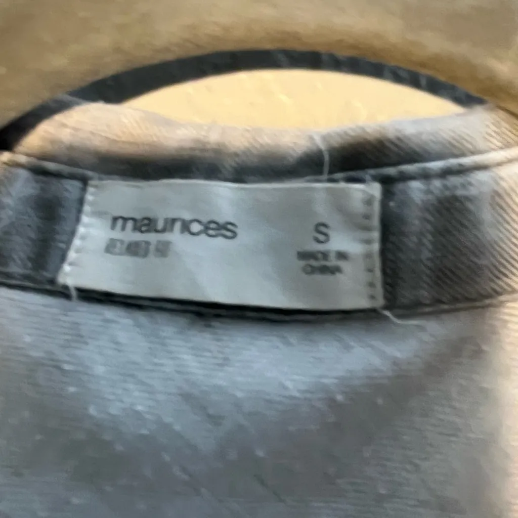 Maurices Chambray Button Down Shirt Womens S Rolled Sleeve Lyocell Office Career - Image 6