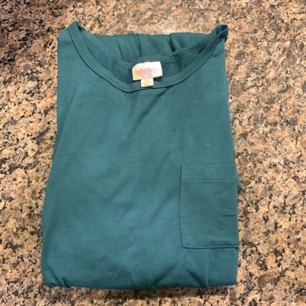 Lularoe Women's Carly Solid Teal Pocket Swing Hi-Lo Dress Size XS EUC #7623 - Image 6