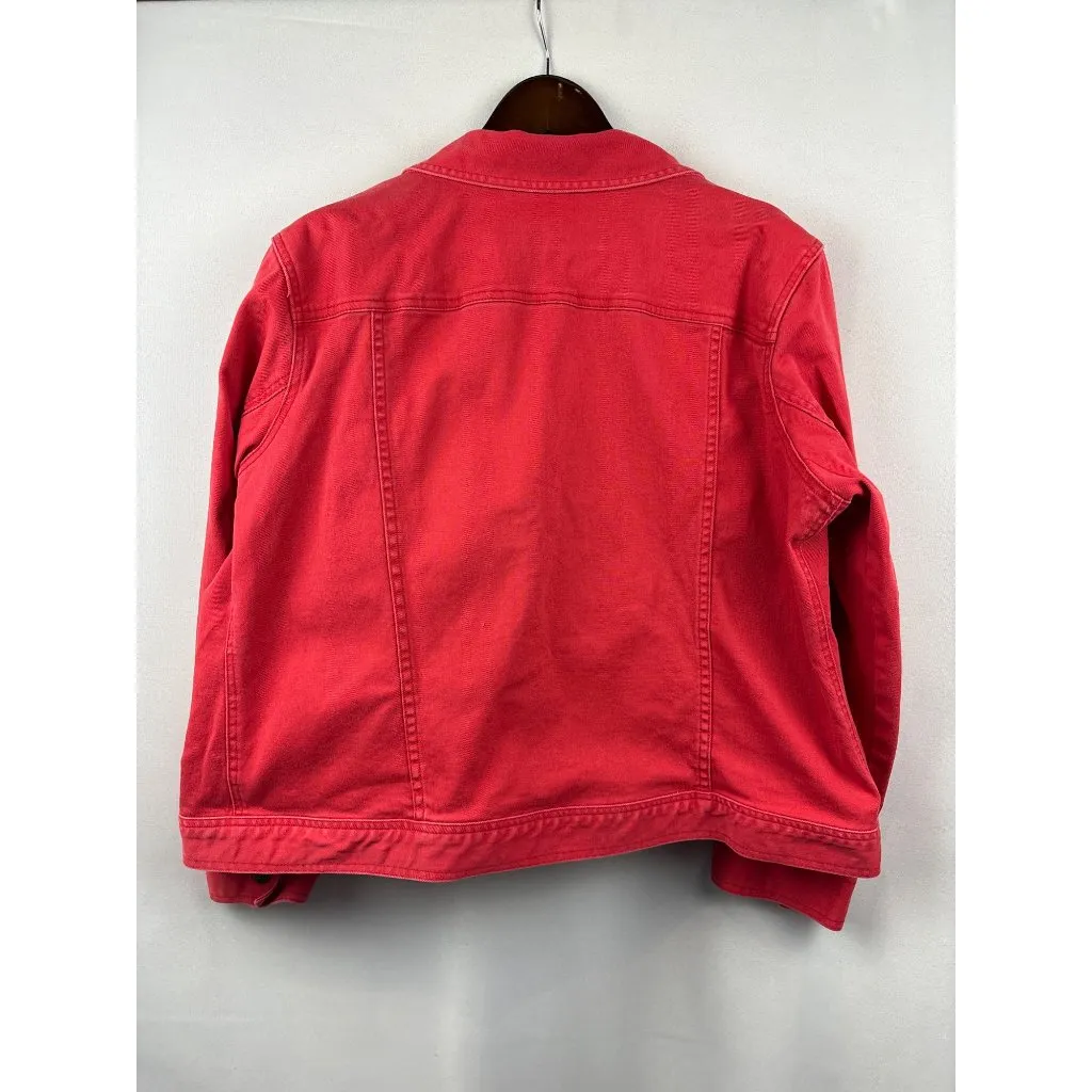 Women’s Ralph Lauren 2X Red Jean Jacket. - Image 4
