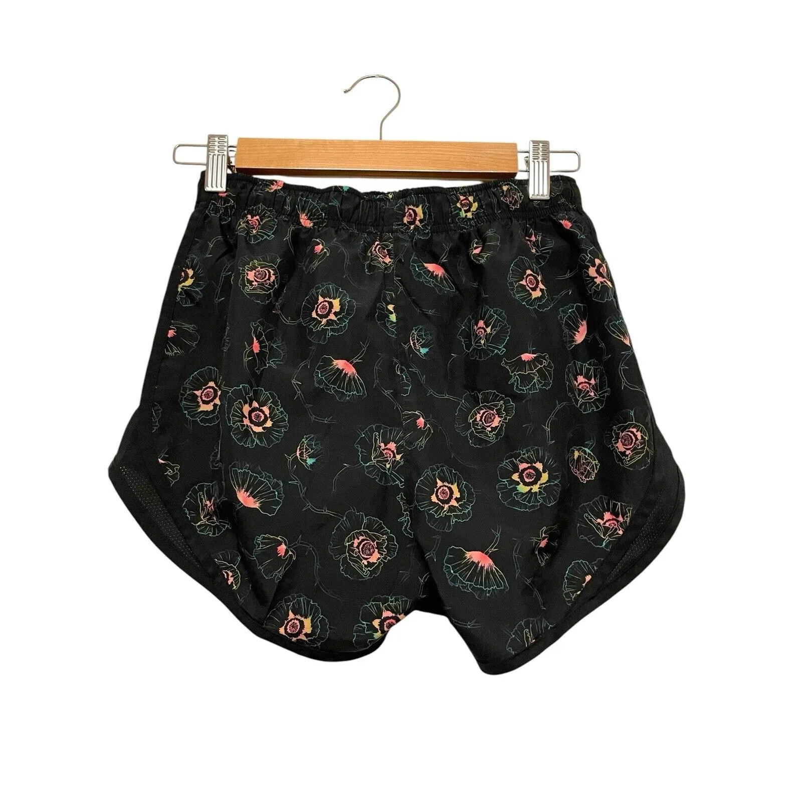 Nike‎ Tempo Dri-Fit Shorts Women Size XS Black Floral Running Lined Active Mesh - Image 2