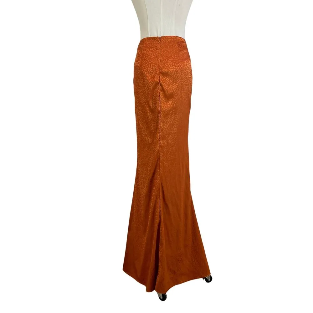Alamour the Label Amelia Maxi Skirt in Rust Orange - Image 9
