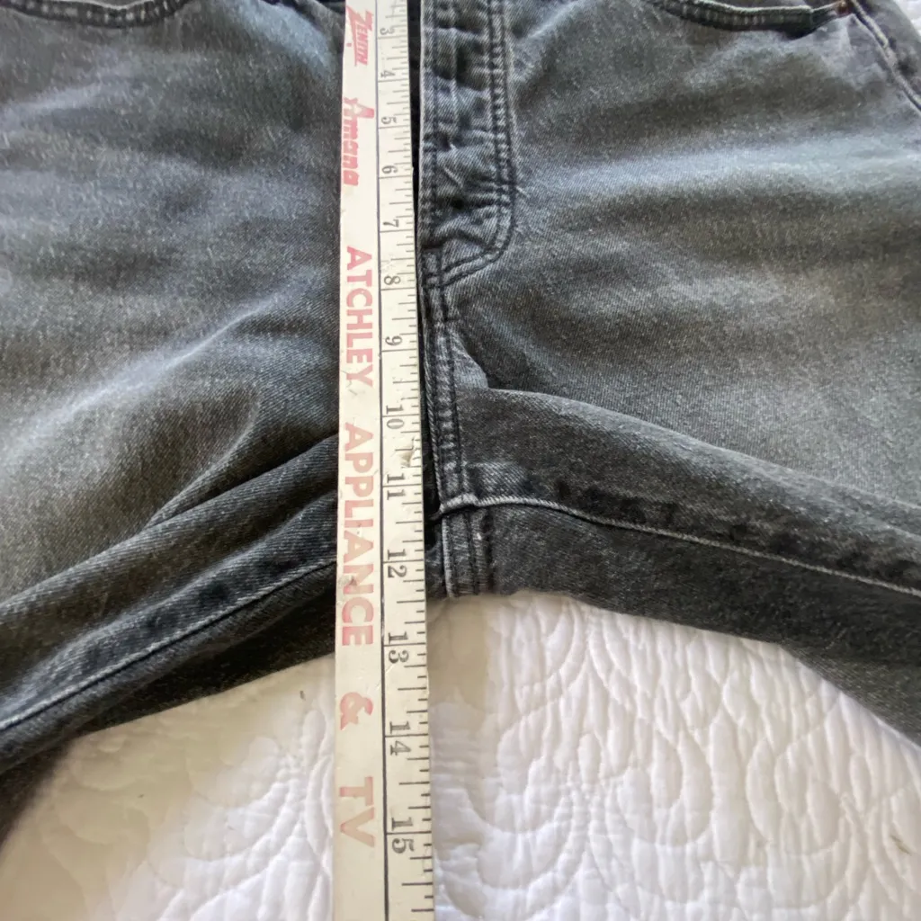Old Navy OG High Rise Straight Gray Jeans Button Fly Normcore, Grunge, Classic - Image 10