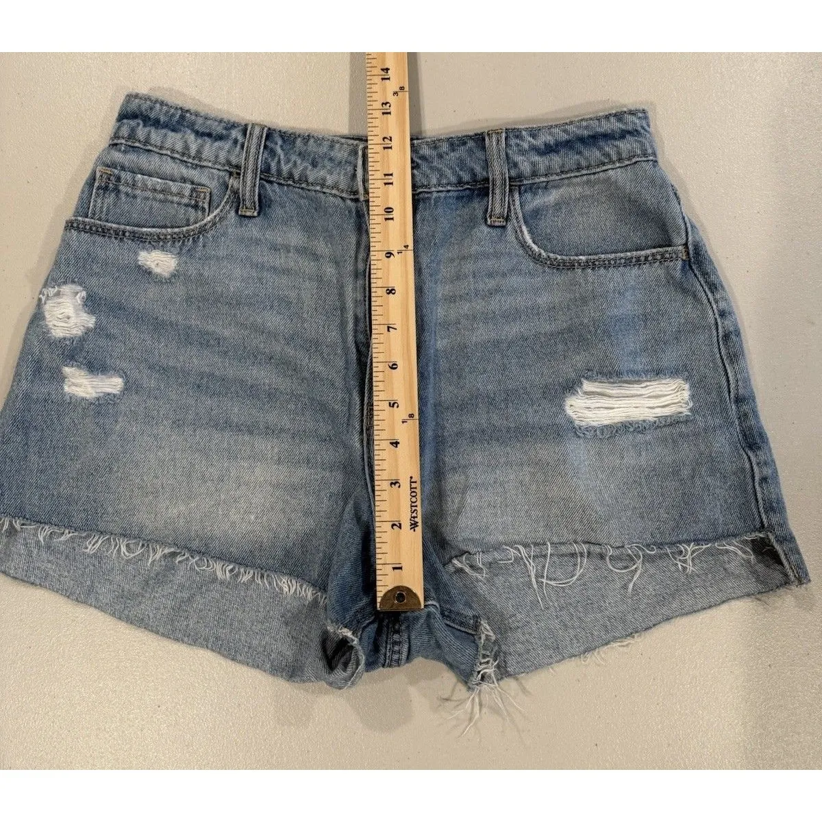 Hollister High Rise Shorts Womens 29" Curvy Mom Cut Offs 100% Cotton Travel - Image 5