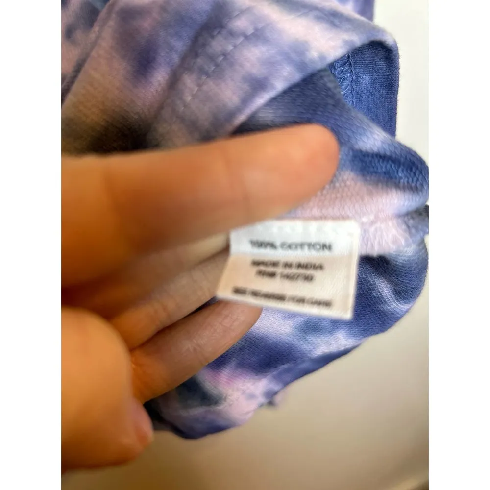 Isa & Ella Tie dye Long Sleeve Shirt Blue White Womens Large - Image 6