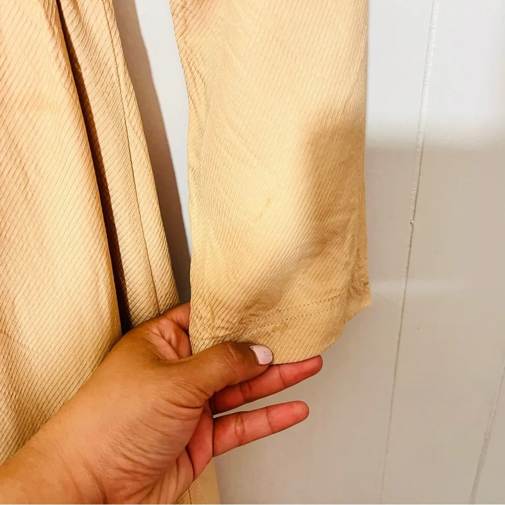 Tularosa Dress Tan Button Up Long Sleeve Maxi Dress Size S - Image 12