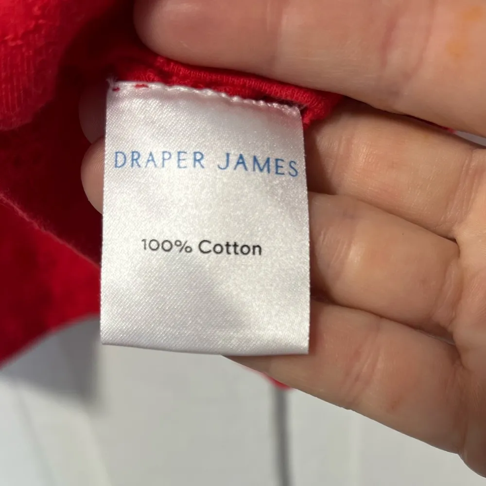 Draper James Eyelet Red cotton blouse size XL - Image 3