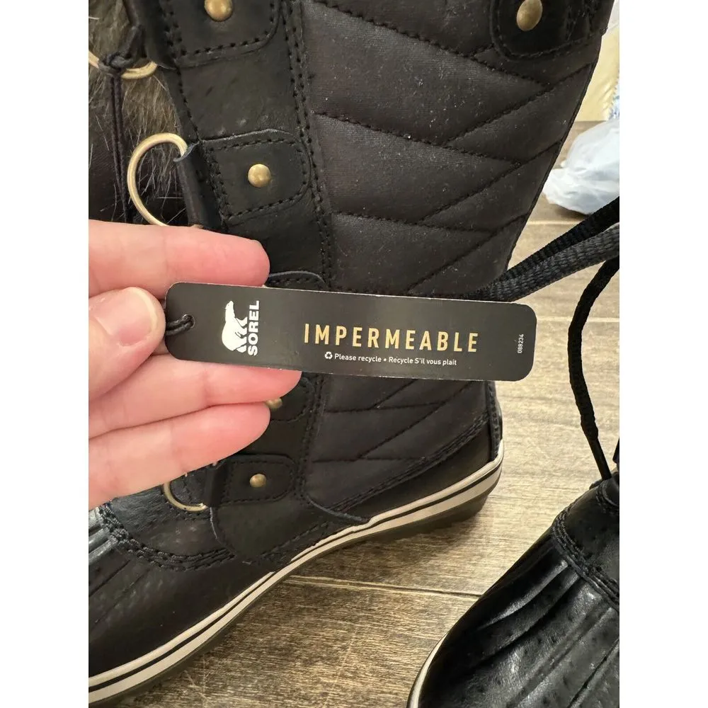 Sorel Womens‎ Tofino II Faux Fur Cuff Waterproof Boot Size 6 Black - Image 7