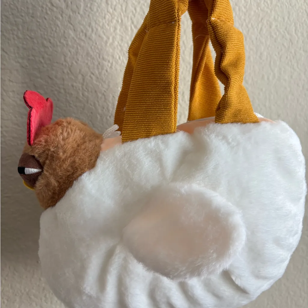 Funny Chicken Plush Bag – 9.8” Soft Toy Crossbody Lazy Expression Work Life mood White - Image 6