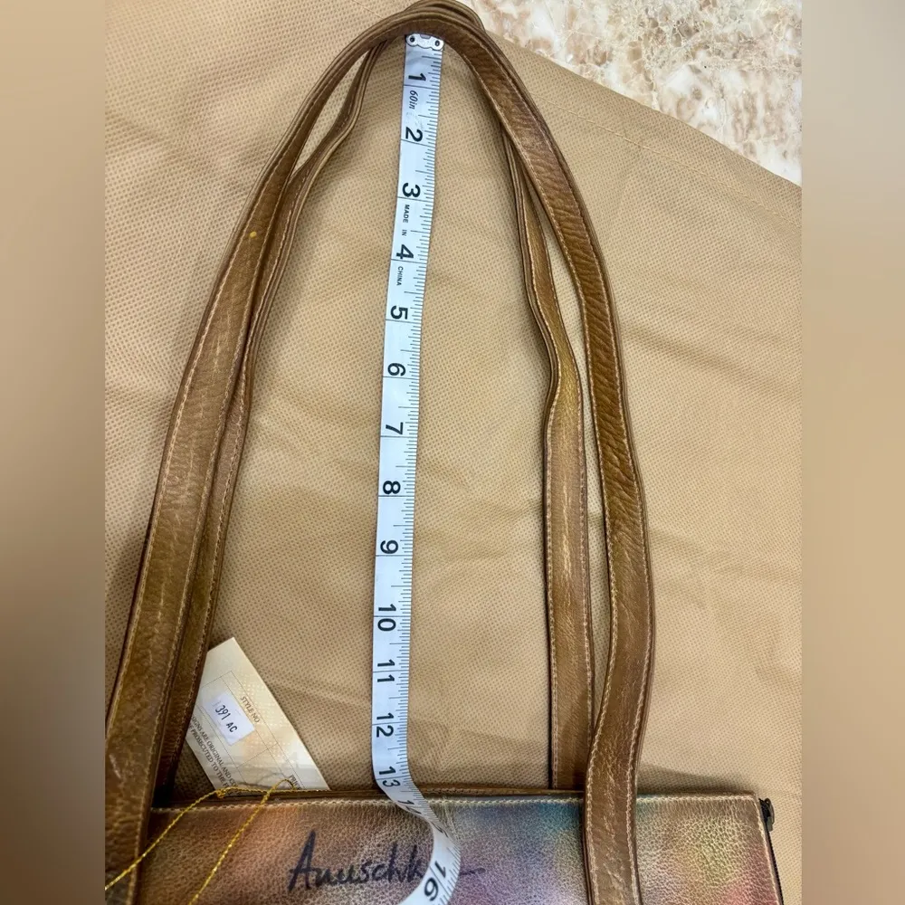 Leather Hand Painted shoulder bag. NWT - Image 15