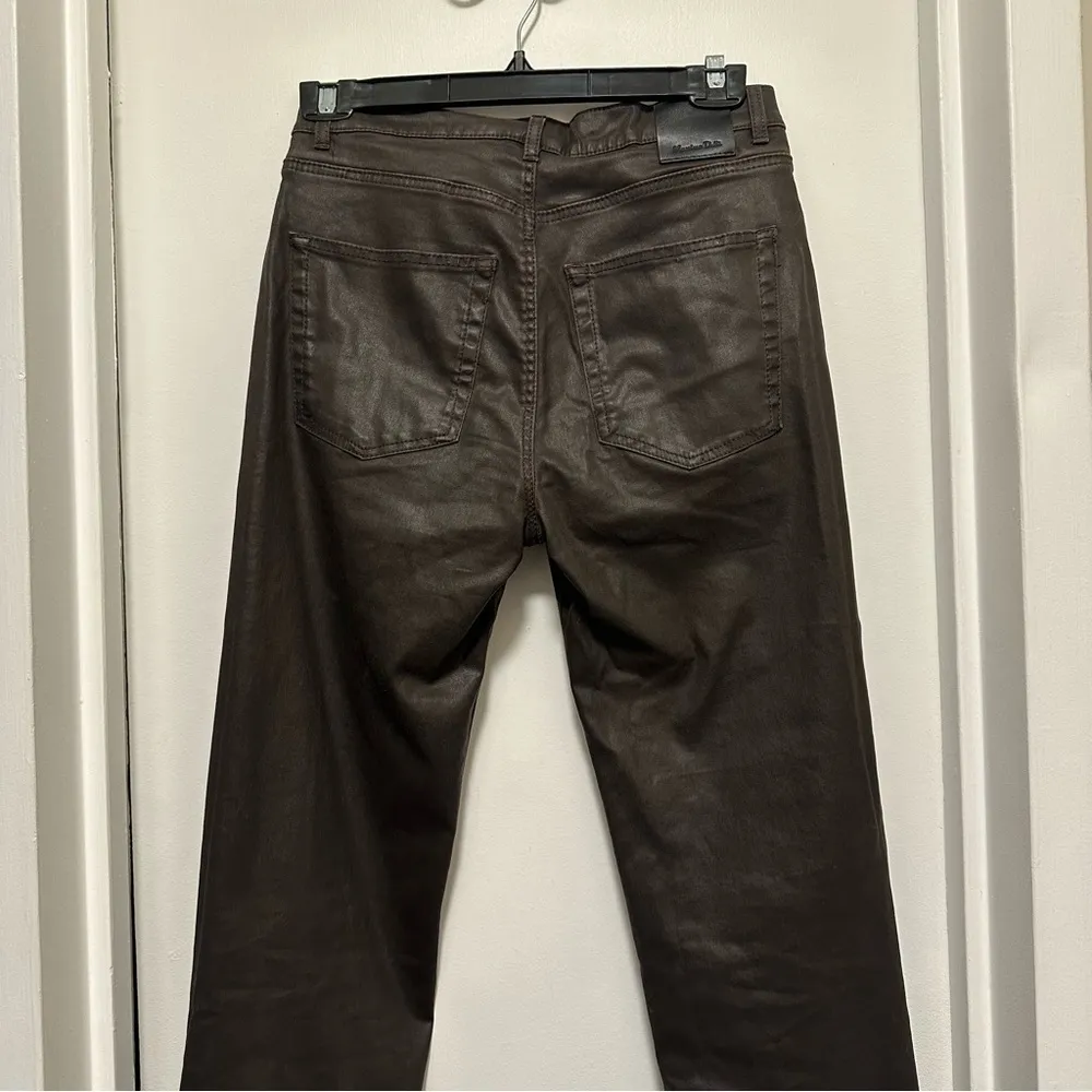 Massimo Dutti women’s high waist straight leg waxed pants size 4 - Image 10