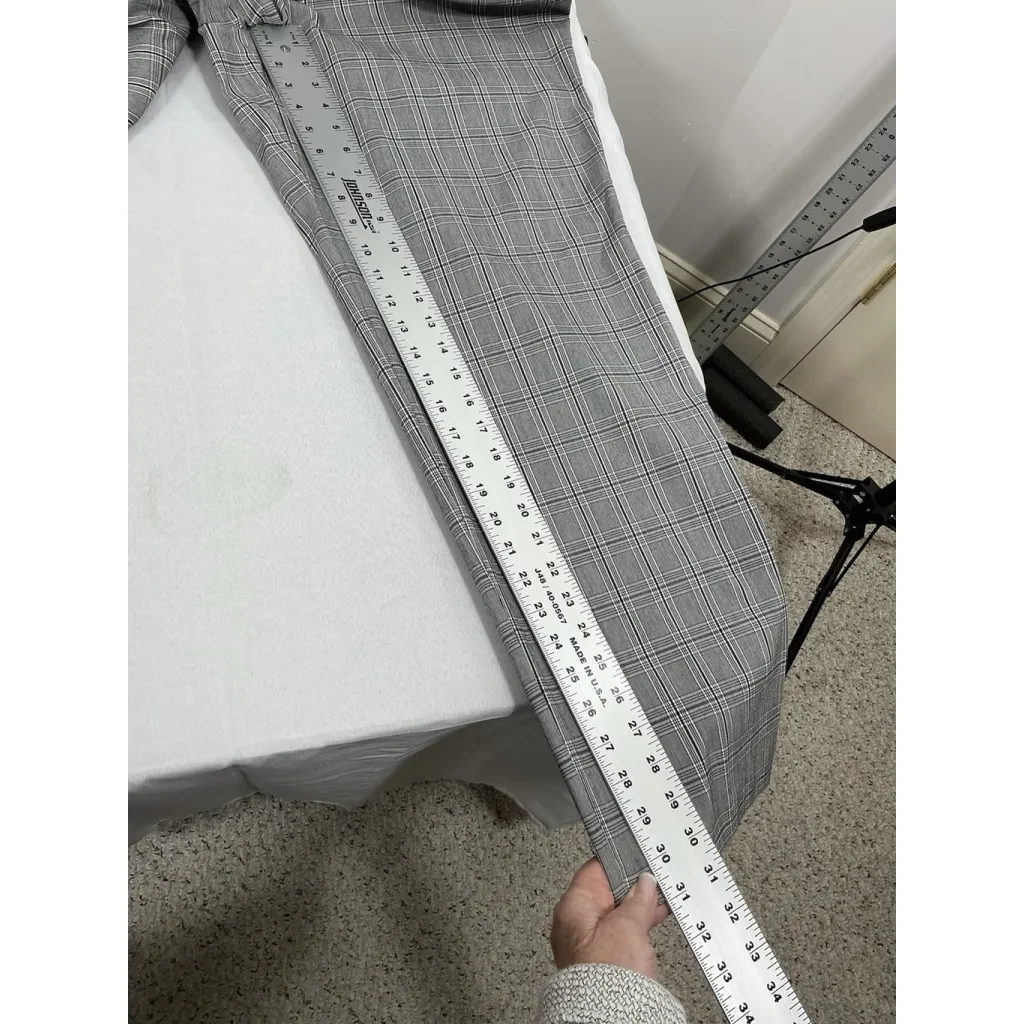 Womans Time & Tru Pullon Casual Pants Multicolor XXL 20 Checkered - Image 8