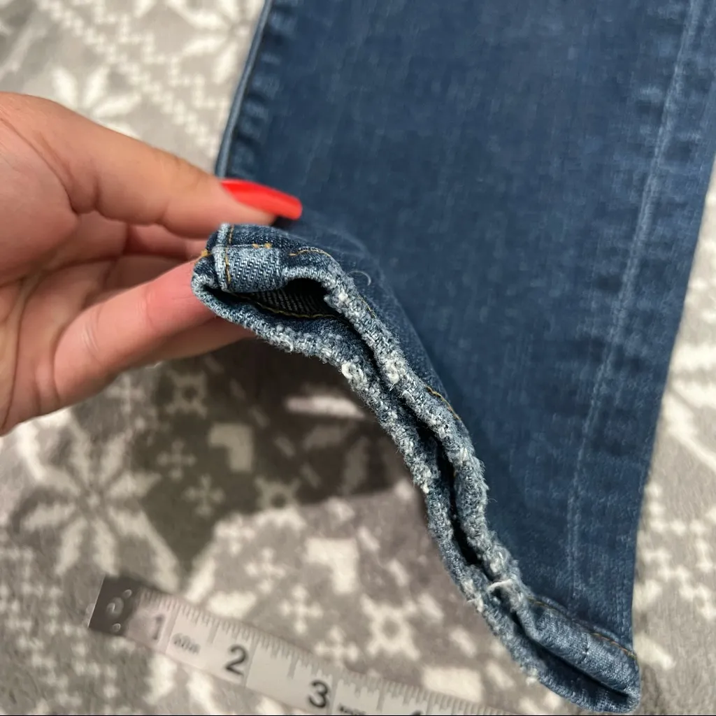 New Frame Le Garçon Mid Rise Slouchy Boyfriend In Azure Size‎ 24 - Image 12