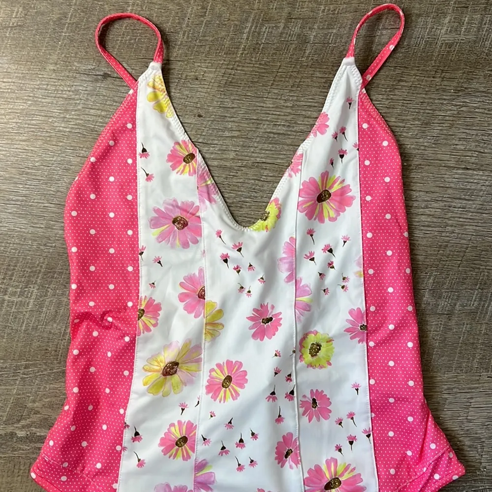 NWT LoveShackFancy Shailee Mix Print One Piece Swimsuit Size Medium - Image 2