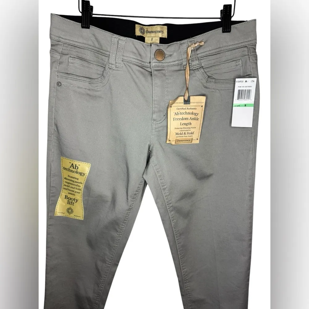 Democracy “Ab”technology Freedom Ankle Length Jeans Size 8 Green - Image 2